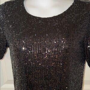 Betsey Johnson Black Sequin Mini Dress